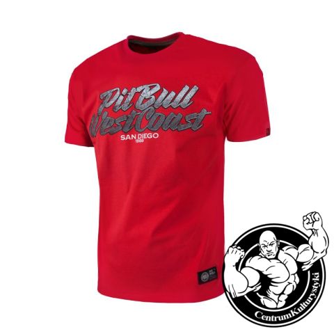 Koszulka Męska PB SD Red - Pit Bull West Coast